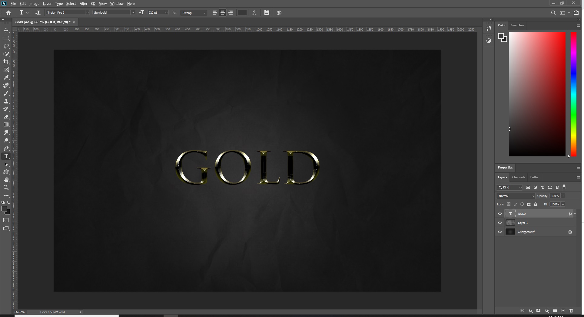 Gold Text Effect Photoshop Tutorial | The Digital Art World